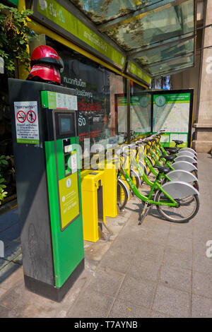 Stadt Fahrradverleih, Fahrräder, Bangkok, Thailand Stockfoto