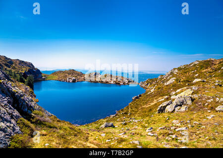 See auf Ulriken Berg in Bergen, Norwegen Stockfoto