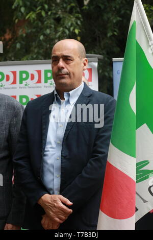 Nicola Zingaretti - MODENA - ITALIEN, 4. Mai 2019: Nicola Zingaretti PD-Sekretär, der öffentlichen Politik Konferenz der Demokratischen Partei Stockfoto