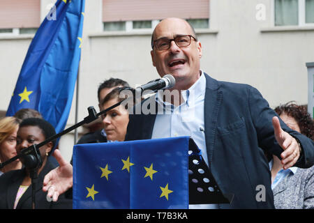 Nicola Zingaretti - MODENA - ITALIEN, 4. Mai 2019: Nicola Zingaretti PD-Sekretär, der öffentlichen Politik Konferenz der Demokratischen Partei Stockfoto