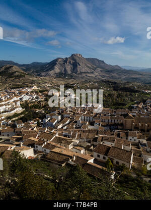 Blick vom Castillo Vélez-Blanco in Andalusien, die Gemeinde von Almeria Stockfoto