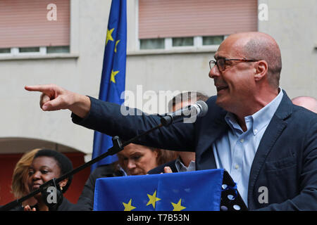 Nicola Zingaretti - MODENA - ITALIEN, 4. Mai 2019: Nicola Zingaretti PD-Sekretär, der öffentlichen Politik Konferenz der Demokratischen Partei Stockfoto