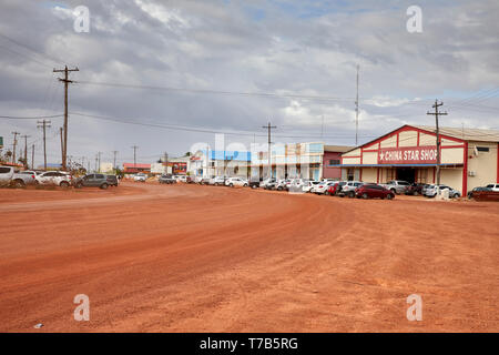 Rupununi Rd in Lethem Guyana mit alle wichtigen Geschäfte befinden. Stockfoto