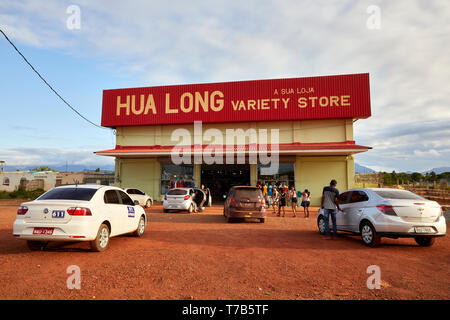 Hua Lange Reihe Store chinesischen Store auf rupununi Straße in Lethem Guyana Südamerika Stockfoto