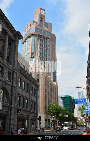 Einblicke in Nanjing East Road (Nanjing Dong Lu) in Shanghai. Stockfoto