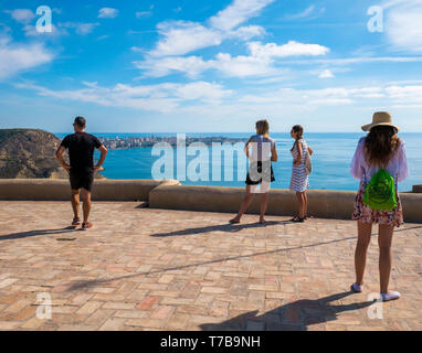 Vistas desde el Castillo de Santa Bárbara. Alicante. Comunidad Valenciana. España Stockfoto