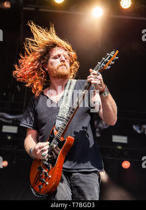 ATLANTA, Georgia - Mai 04: Jim James Mein Morgen Jacke, der während der 2. Tag des wackeligen Knien Music Festival in Atlanta Central Park am Mai 04, 2019 in Atlanta, Georgia. Foto: Ryan Fleisher/imageSPACE/MediaPunch Stockfoto