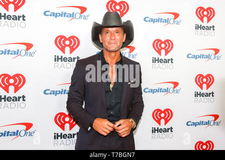 AUSTIN, TX - Mai 04: Tim McGraw kommt an der 2019 iHeartCountry Festival am Frank Erwin Center am 4. Mai 2019 in Austin, Texas. Foto: Chris Tello/imageSPACE/MediaPunch Stockfoto