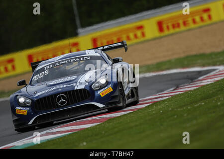 Longfield, UK. 05 Mai, 2019. Akka ASP Team Mercedes-AMG GT3 mit Treibern Vincent Abril & Raffaele Marciello beim 1. Rennen der Blancpain GT World Challenge Europa in Brands Hatch, Longfield, England am 5. Mai 2019. Foto von Jurek Biegus. Nur die redaktionelle Nutzung, eine Lizenz für die gewerbliche Nutzung erforderlich. Keine Verwendung in Wetten, Spiele oder einer einzelnen Verein/Liga/player Publikationen. Credit: UK Sport Pics Ltd/Alamy leben Nachrichten Stockfoto