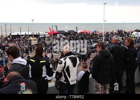 Hastings, East Sussex, UK. 06 Mai, 2019. Die Bank Holiday Montag 1066 Fahrrad kann Tag laufen ist in vollem Gange mit geschätzten 40.000 Biker aus allen Teilen des Landes teil in diesen Jahren Fall zu nehmen. Credit: Paul Lawrenson 2019, Foto: Paul Lawrenson/Alamy leben Nachrichten Stockfoto