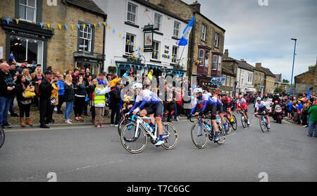 Tour de Yorkshire mens Rennen Masham North Yorkshire England Großbritannien Stockfoto