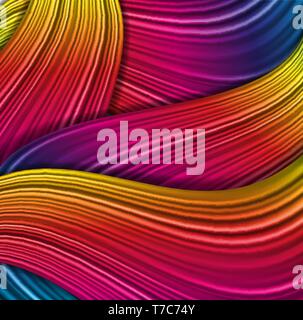 Rainbow abstract vector Pattern. Wave Farben dekoriert. Stock Vektor
