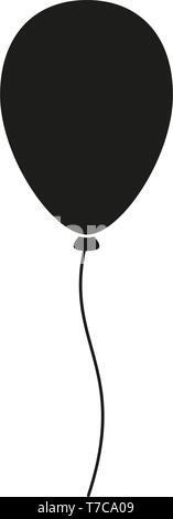 Schwarze und weiße Ballon Silhouette Stock Vektor
