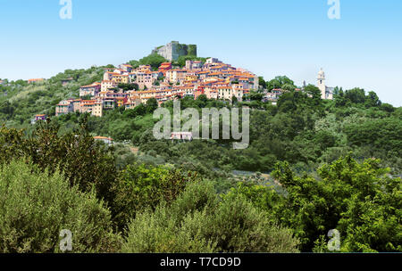 Dorf Trebiano in Ligurie, Italien. Stockfoto