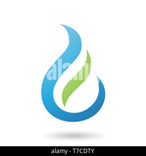 Vector Illustration des Blauen Brief E geformt Feuer Symbol isoliert auf weißem Hintergrund Stockfoto