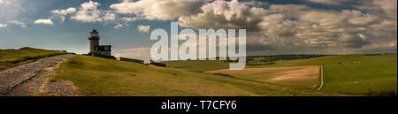 Belle Tout Leuchtturm auf die Seven Sisters Cliffs, East Sussex, Großbritannien Stockfoto