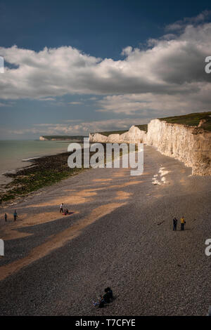 Die sieben Schwestern Kreidefelsen in East Sussex, Großbritannien Stockfoto