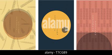 Geometrische Vorlage Vektor. Kreis Muster im japanischen Stil. Stock Vektor