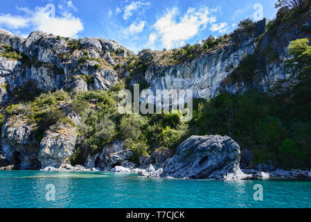 Der Marmor Höhlen (Capilla de mármol), Rio Tranquilo, Aysen, Patagonien, Chile Stockfoto