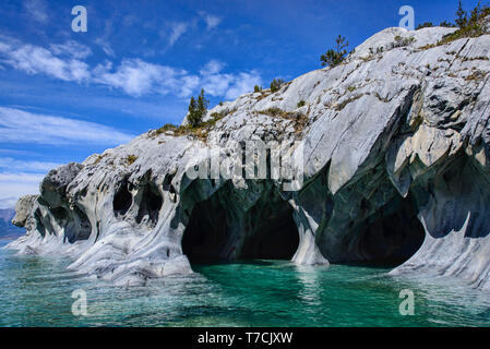 Der Marmor Höhlen (Capilla de mármol), Rio Tranquilo, Aysen, Patagonien, Chile Stockfoto