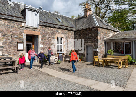 Das Courtyard Cafe an Kailzie Gardens Peebles in den Scottish Borders Stockfoto