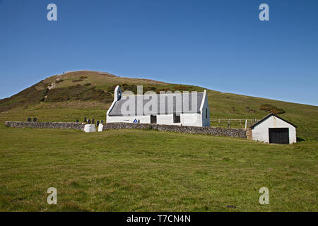 Heilig-kreuz-Kirche, Mwnt, Ceredigion, Wales, UK. Stockfoto