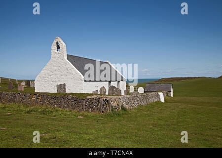 Heilig-kreuz-Kirche, Mwnt, Ceredigion, Wales, UK. Stockfoto