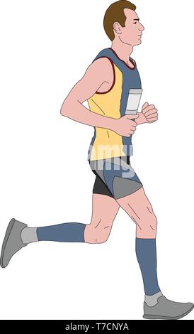 Marathonläufer Illustration - Vektor Stock Vektor