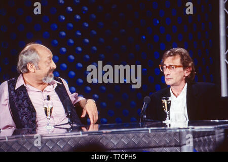 Jux und Dallerei, Comedy-Talkshow, Deutschland 1992, Moderator Karl Dall und Ludwig Hirsch Stockfoto