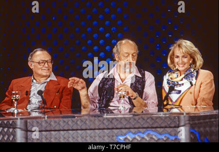 Jux und Dallerei, Comedy-Talkshow, Deutschland 1992, Werner Kreindl, Moderator Karl Dall, Dagmar Koller Stockfoto