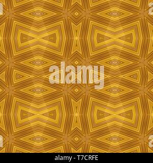 Dunkle goldene Stange, Schokolade und Pastell orange Farben. Glänzend, sich wiederholendes Muster Hintergrund für Tapeten, Geschenkpapier, Fashion Design oder Webseiten. Stockfoto