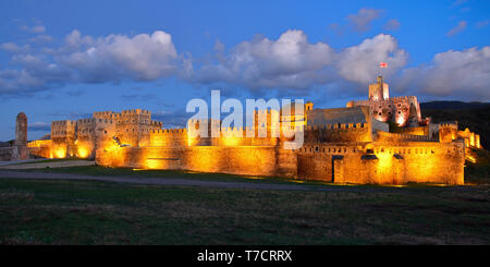 Nacht Blick auf Rabati Burgen, Festung in Akhaltsikhe, Georgia. Stockfoto