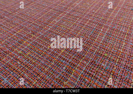 Nahaufnahme der schönen bunten Stoff mit textilen Textur Hintergrund Stockfoto