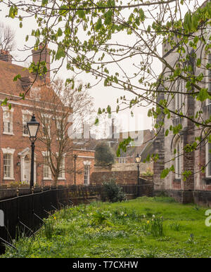 Malerischen alten Straßen im historischen Zentrum von Poole in Dorset, England. Stockfoto