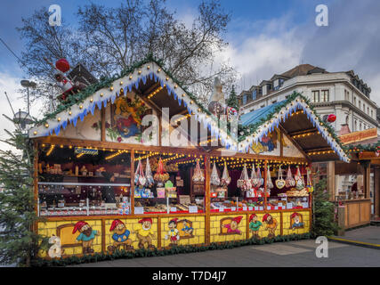 Weihnachtsmarkt in Heidelberg, Deutschland Stockfoto