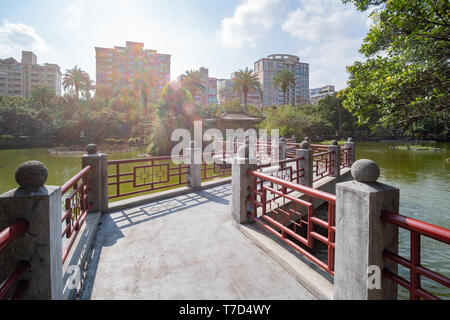 Der See von National Dr. Sun Yat-sen Memorial Hall in Taipei, Taiwan Stockfoto