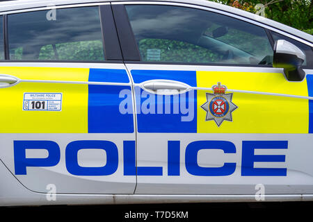 Wiltshire Polizeistreife Fahrzeug Stockfoto