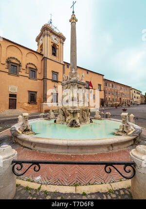 Tarquinia (Italien) - ein herrliches der Etrusker und der mittelalterlichen Stadt in der Provinz Viterbo, Region Latium. Es ist eine touristische Attraktion für viele Kirchen Stockfoto