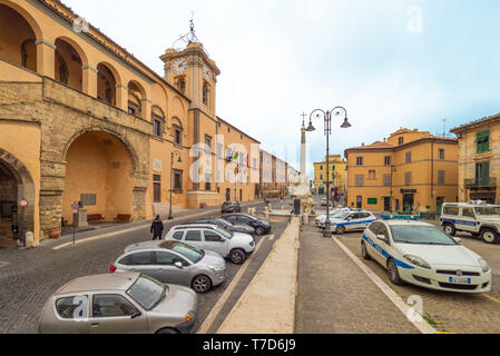 Tarquinia (Italien) - ein herrliches der Etrusker und der mittelalterlichen Stadt in der Provinz Viterbo, Region Latium. Es ist eine touristische Attraktion für viele Kirchen Stockfoto