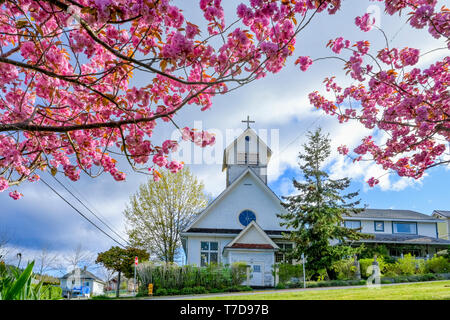 Ehemalige St. Josephs Kirche Katholische Kirche, Ecke, Powell River, Sunshine Coast, British Columbia, Kanada Stockfoto