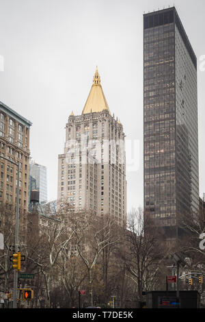 Broadway Ecke und W 24 Street in New York Stockfoto