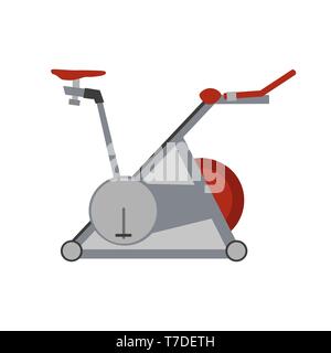 Sport vektor Fitnesscenter Fitness simulator Symbol Übung gesunde Ausrüstung Gesundheit flachbild Abbildung: Fahrrad Stock Vektor