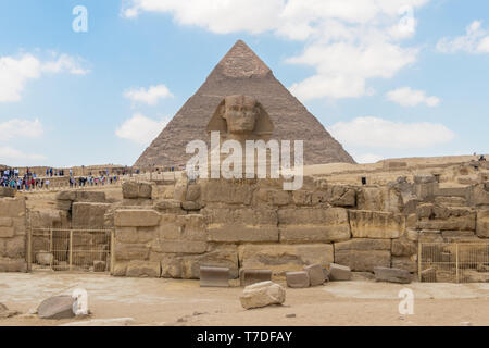 Der Pharao Khafre Nekropole mit der Sphinx in Ägypten Stockfoto