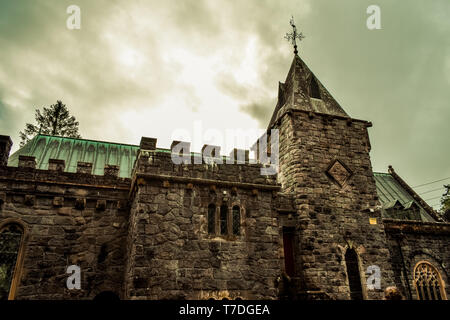 St Conan's Kirk, Kirche von Schottland, ist in der Pfarrei von Loch Awe, Argyll und Bute, Schottland entfernt. Stockfoto