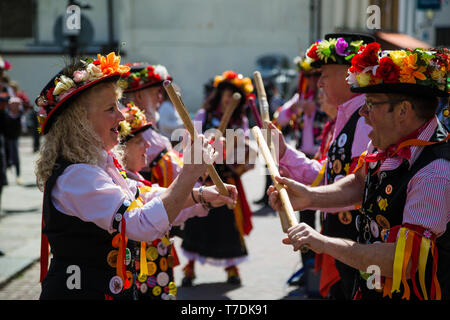 Sweeps Festival Rochester, Kent, Großbritannien. 4. Mai 2019. Phoenix Morris, traditionellen Tanz. Stockfoto