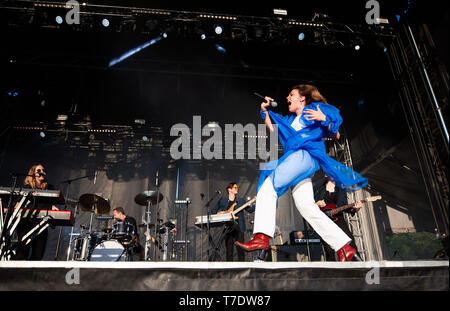ATLANTA, Georgia - Mai 05: Maggie Rogers führt während der Tag 3 der wackeligen Knien Music Festival in Atlanta Central Park am Mai 04, 2019 in Atlanta, Georgia. Foto: Ryan Fleisher/imageSPACE/MediaPunch Stockfoto