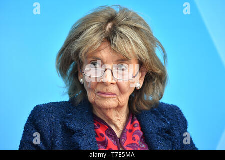 München, Deutschland. 07 Mai, 2019. Charlotte Knobloch (Präsidentin der Israelitischen Kultusgemeinde München und Oberbayern). Einzelbild, einziges Motiv, Portrait, Portrait, Portrait. Thema: Maßnahmen für die Prävention und die Kontrolle von Antisewithism - Pressekonferenz der Bayerischen Staatsregierung in der Staatskanzlei in München am 07.05.2019. | Verwendung der weltweiten Kredit: dpa/Alamy leben Nachrichten Stockfoto