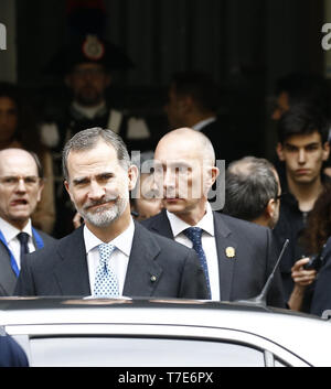 Neapel, Italien. 7. Mai, 2019. Italien - Neapel 7. Mai 2019 Simpioso Cotec trifft sich das Theater San Carlo in Neapel, der König von Spanien Philip VI und Kredit: Fabio Sasso/ZUMA Draht/Alamy leben Nachrichten Stockfoto