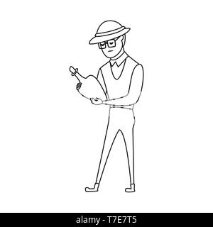 Vektor Design des Archäologen und menschlichen Symbol. Sammlung von Archäologen und Vektor Symbol Sucher für das Lager. Stock Vektor