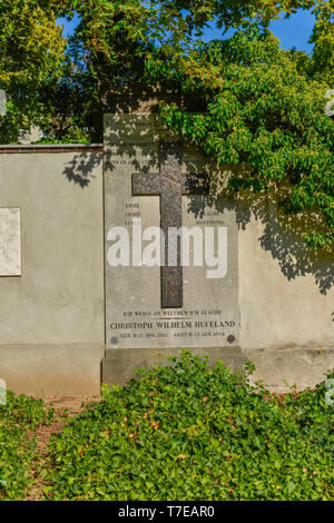 Greifer, Christoph Wilhelm Hufeland, Dorotheenstaedtischer Friedhof, Chausseestraße, Mitte, Berlin, Deutschland, Dorotheenstädtischen Friedhof Stockfoto